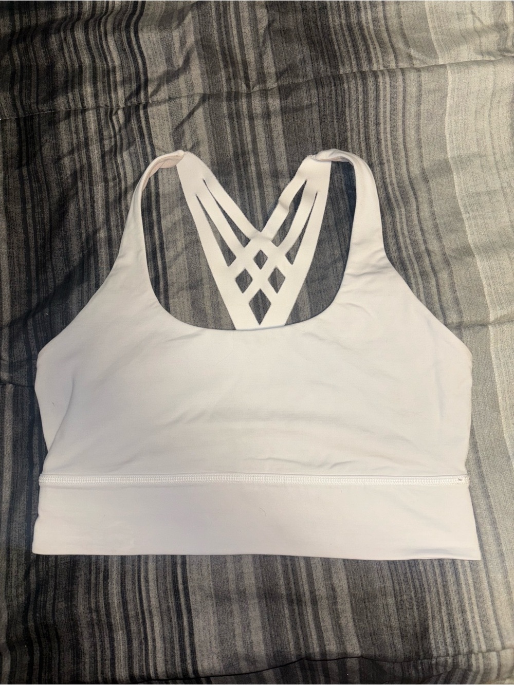 lululemon athletica White Strappy Back Sports Bra
